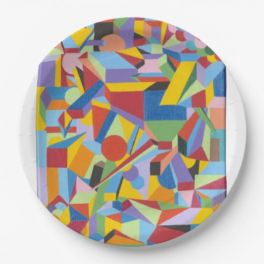 Assiettes En Carton Bright Coloré Design Papier Plate amusant (Devant)