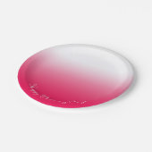 Assiettes En Carton Bright été rouge et blanc dégradé ombre (Angle)