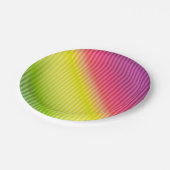 Assiettes En Carton Bright neon fluorescent dégradé arc-en-ciel ombre (Angle)