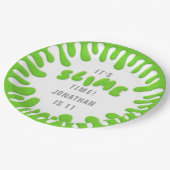 Assiettes En Carton Bright neon green slime party (Angle)