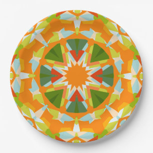 Assiettes En Carton Bright Orange Green Star Baby’s Girl’s Boy’s Shoy