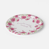 Assiettes En Carton Bright Pink Rose Wedding (Angle)