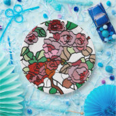 Assiettes En Carton Bright red flowers (Fête)