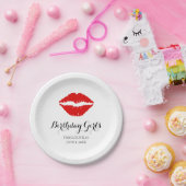 Assiettes En Carton Bright Red Lipstick Fabuleux et fête d'anniversair (Fête)