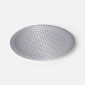 Assiettes En Carton Bright Steel Diamate Plate Look (Angle)