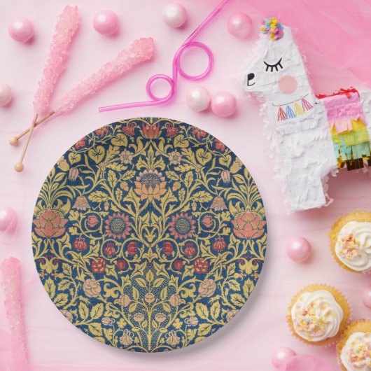 Assiettes En Carton Bright Violet and Columbine (par William Morris) (Fête)