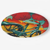 Assiettes En Carton Brillance vélo (Angle)