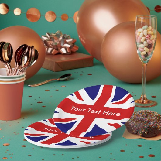 Assiettes En Carton British Pub Union Jack (Multi)