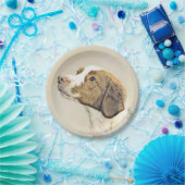 Assiettes En Carton Brittany Peinture - Cute Original Chien Art (Fête)