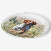 Assiettes En Carton Brittany Spaniel – Field, Focus, Pheasant , Art  (Angle)