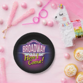 Assiettes En Carton 'Broadway, Je Viens ! ' (Fête)