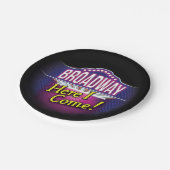 Assiettes En Carton 'Broadway, Je Viens ! ' (Angle)