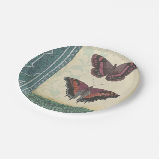 Assiettes En Carton Brocade à papillon décoratif par Vision Studio (Angle)