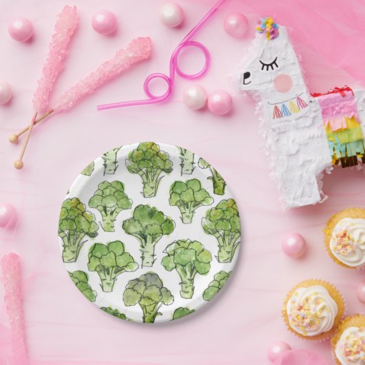 Assiettes En Carton Broccolli - formel (Fête)