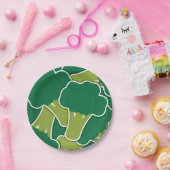 Assiettes En Carton Brocoli funky (Fête)