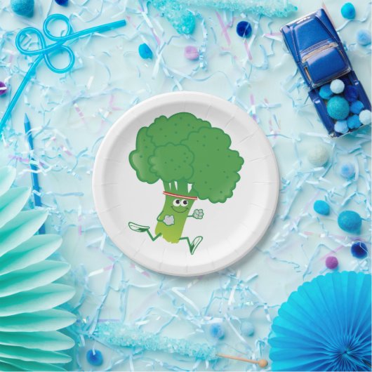 Assiettes En Carton Brocoli tournant (Fête)