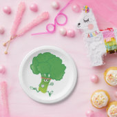 Assiettes En Carton Brocoli tournant (Fête)