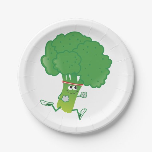 Assiettes En Carton Brocoli tournant (Devant)