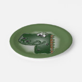 Assiettes En Carton Brontosaurus Dinosaur (Angle)