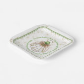 Assiettes En Carton Bronze et vert Noël Angel de l'Espoir et des Etoil (Angulaire)