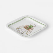 Assiettes En Carton Bronze & Vert Noël Angel de l'Espoir Filigree (Angulaire)