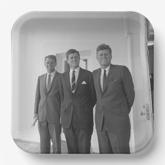 Assiettes En Carton Bros, président John Kennedy, Robert & Ted (Recto)