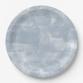 Assiettes En Carton Brosse moderne couleur bleu foncé (Devant)