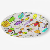 Assiettes En Carton Brouilles et insectes étranges (Angle)