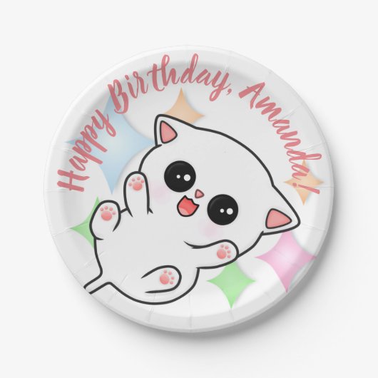 Assiettes En Carton Brouillon de ventre Time Kitten (Devant)