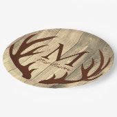 Assiettes En Carton Brow Deer Antlers Rustique Bois ancien (Angle)