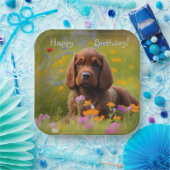 Assiettes En Carton Brown Cocker Spaniel (Fête)