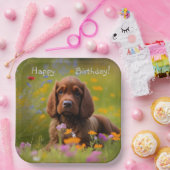 Assiettes En Carton Brown Cocker Spaniel (Fête)