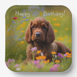 Assiettes En Carton Brown Cocker Spaniel