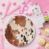 Assiettes En Carton Brown Cream Southwest Cowhide (Fête)