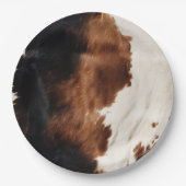 Assiettes En Carton Brown Crème Noir Vache du Sud-Ouest (Devant)