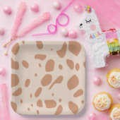 Assiettes En Carton Brown et crème tacheté (Fête)