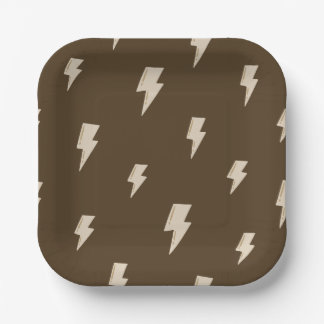 Assiettes En Carton Brown Lightning Paper Plates - 9in