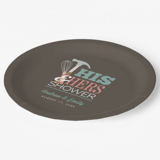 Assiettes En Carton Brown Marteau Whisk Handicap Couple Douche (Angle)