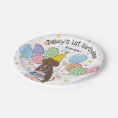 Assiettes En Carton Brown Napolitain Mastiff Chien fête d'anniversaire (Angle)