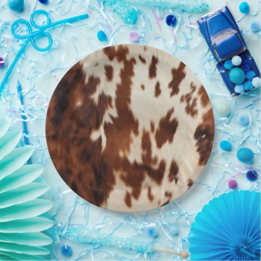 Assiettes En Carton Brown noir blanc (Fête)