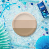 Assiettes En Carton Brown Ombre strié (Fête)