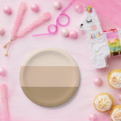 Assiettes En Carton Brown Ombre strié (Fête)