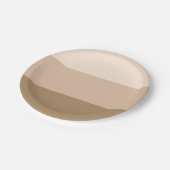 Assiettes En Carton Brown Ombre strié (Angle)