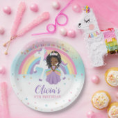 Assiettes En Carton Brown Princesse & Unicorne Anniversaire Fête Arc e (Fête)