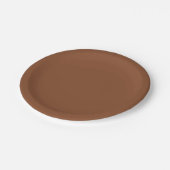 Assiettes En Carton Brown solide (Angle)