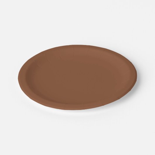 Assiettes En Carton Brown solide (Angle)