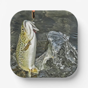 Assiettes En Carton Brown Trout
