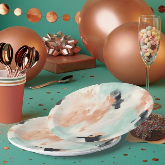 Assiettes En Carton Broyage de la crème à la menthe Ouest (Multi)