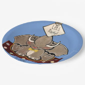 Assiettes En Carton Bruce, la fête de l'éléphant (Angle)