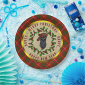 Assiettes En Carton Bruce Scottie Dog Christmas (Fête)